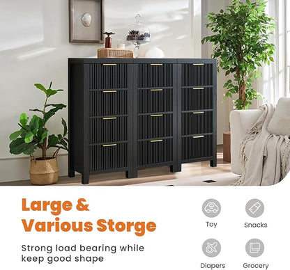 Mid-Century Modern Tall Wooden Dresser - Image 4