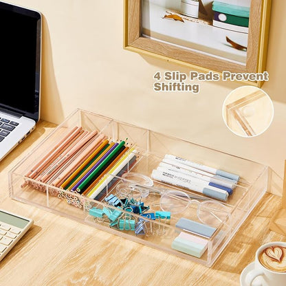 1 Pcs Acrylic Drawer Organizer 9'' up to 18'' x 15'' x 2'' Expandable Drawer - Image 5