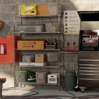21" Deep x 54" Wide x 86" Height Wire Shelving Kit | 5-Tier | NSF Commercial - Image 2