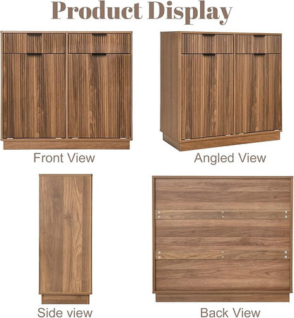 Double Tilt Out Trash Can Cabinet, Laundry Hamper Cabinet - Image 6
