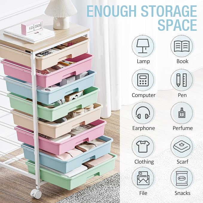 Rolling Storage Cart, Rainbow Cart - Image 8