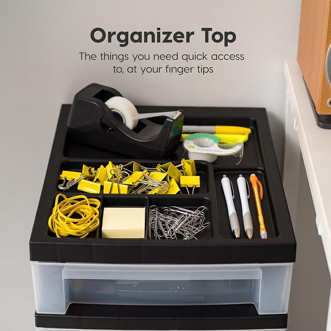 IRIS USA 4-Drawer Rolling Storage Cart, office essentials, classroom items - Image 5