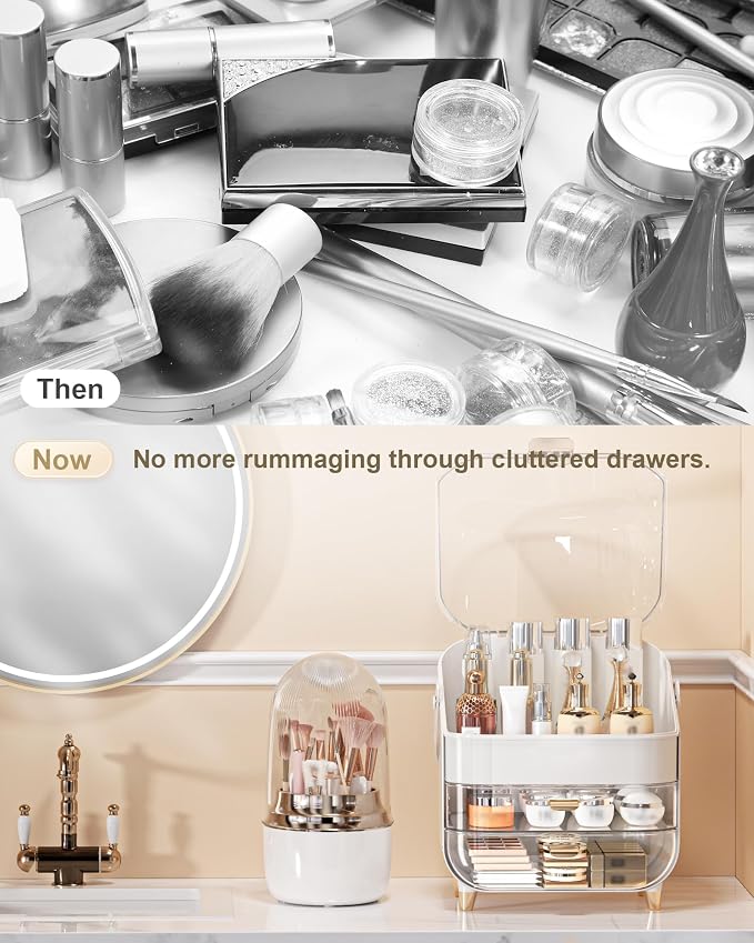 Makeup Organizer, Skincare Holder Bathroom Counter Organizer, Storage Box - Image 4