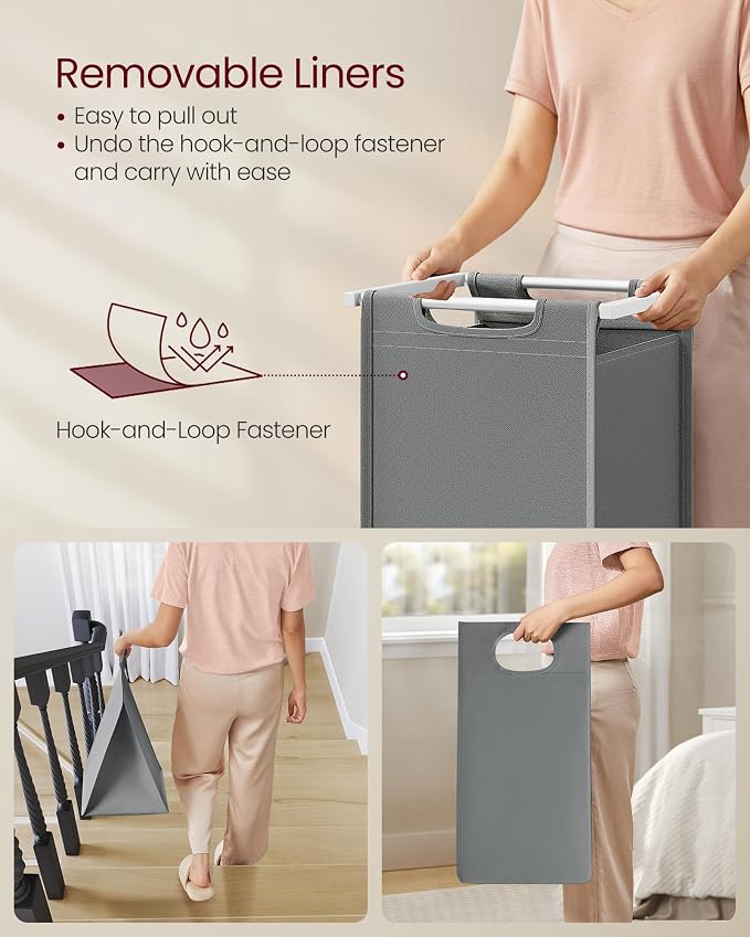 VASAGLE Laundry Hamper, Laundry Basket, Laundry Sorter - Image 7