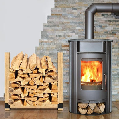 Firewood Log Storage Rack Bracket 4 Pack, Fireplace Wood Storage Holder - Image 5