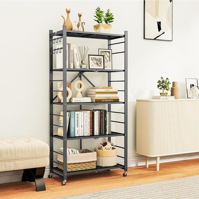 Fenbeli Foldable Shelves with Wheels - Image 2