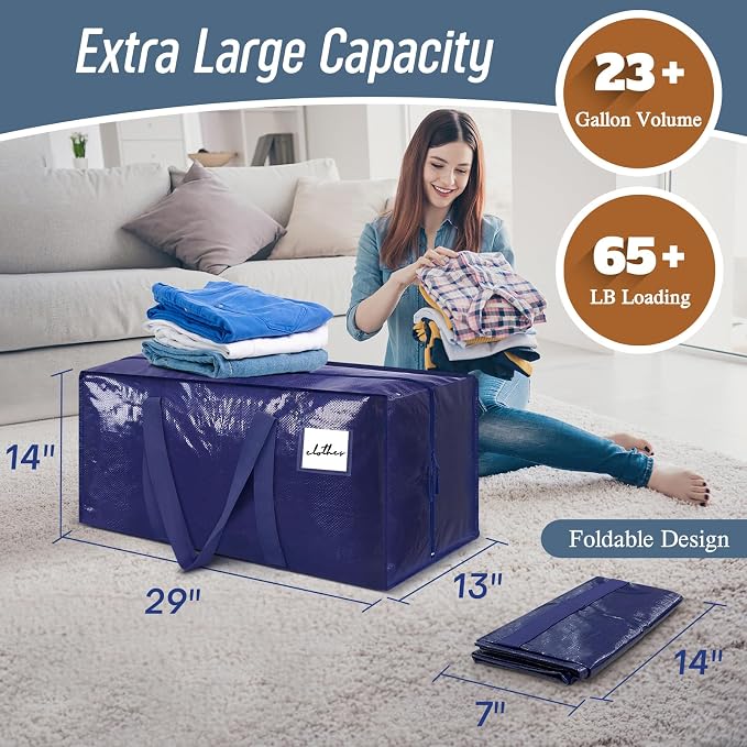 12 Pack Extra Heavy Duty Large Moving Bags - Image 3