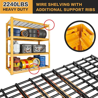 REIBII 40" W Garage Shelving 2240 LBS Storage Shelves Adjustable Heavy Duty - Image 7
