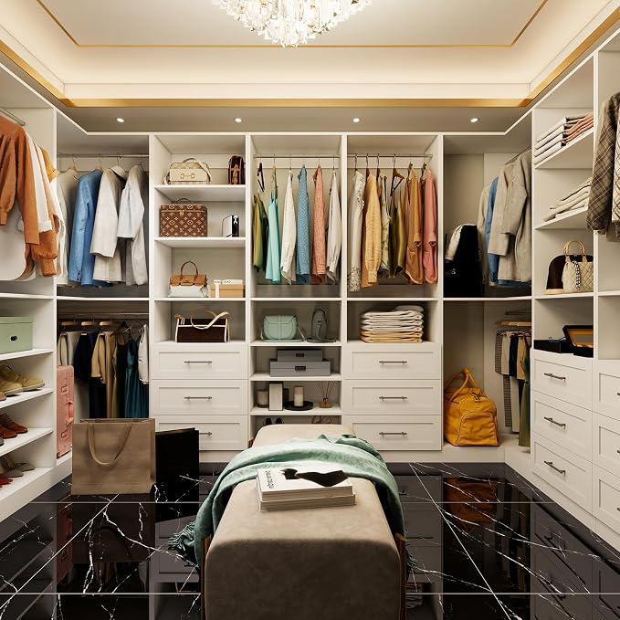 Vomavex Closet System with 4 sets, 101.9" Closet Organizer Systems with 6 - Image 7