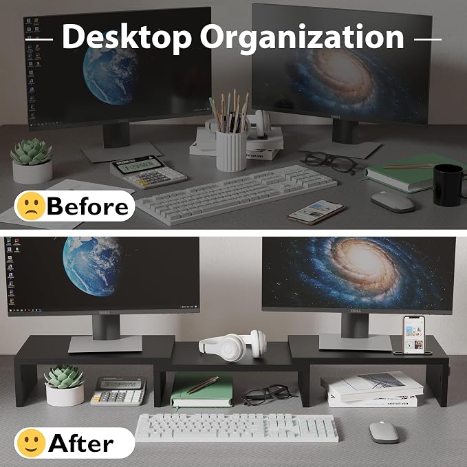 BONTEC Dual Monitor Stand Riser - Image 2