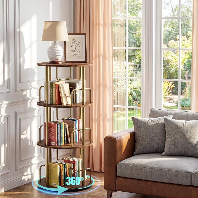 Rotating Bookshelf, Revolving Bookcase by Unknown