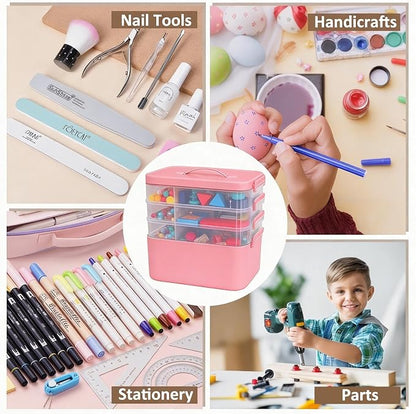 Gifhomfix 4-Layer Plastic Craft Organizers and Storage Box - Image 7