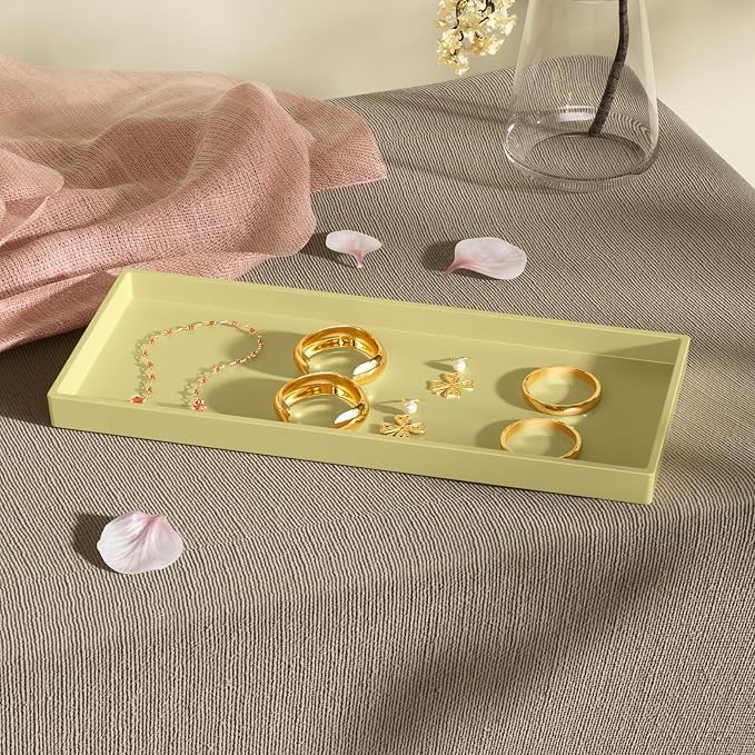 Vanity and Bathroom Tray, 11.8" ABS Countertop Organizer, Waterproof Vanity Tray - Image 5