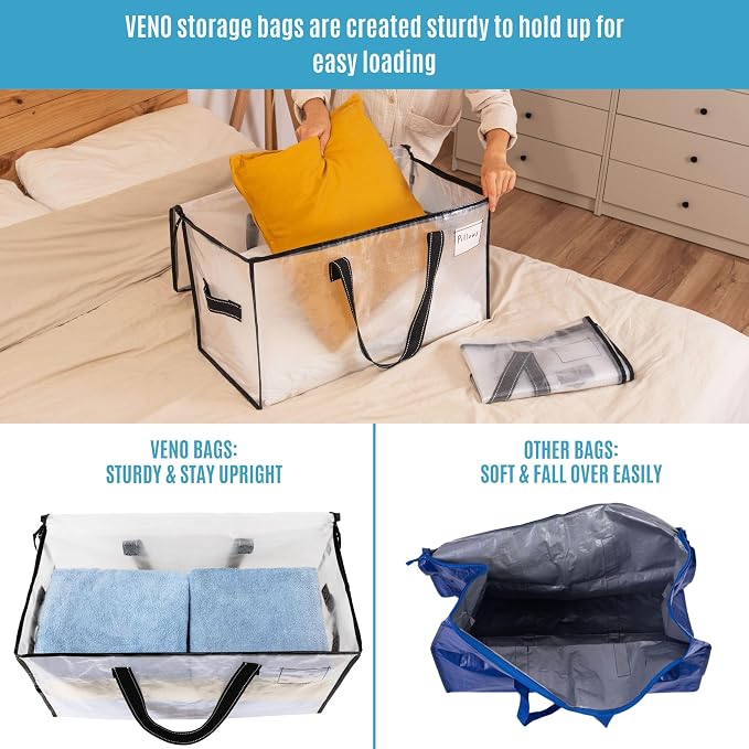 VENO 2 Pack Moving Bags, Comforter and Blanket Storage Bags - Image 3