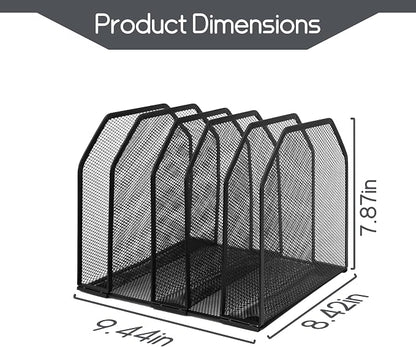 Adjustable Desk File Organizer, Detachable Office Folder Organizer, Compact - Image 5