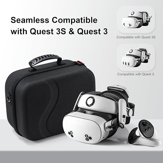Large Hard Travel Case for Meta Quest 3/Quest 3S, Compatible - Image 2