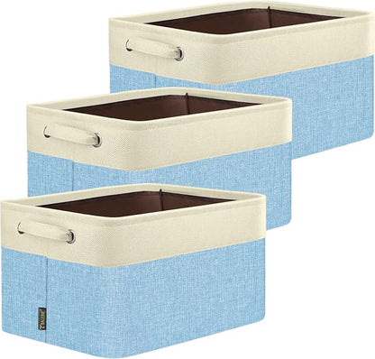 BALEINE 3 Pack Fabric Storage Bins by BALEINE