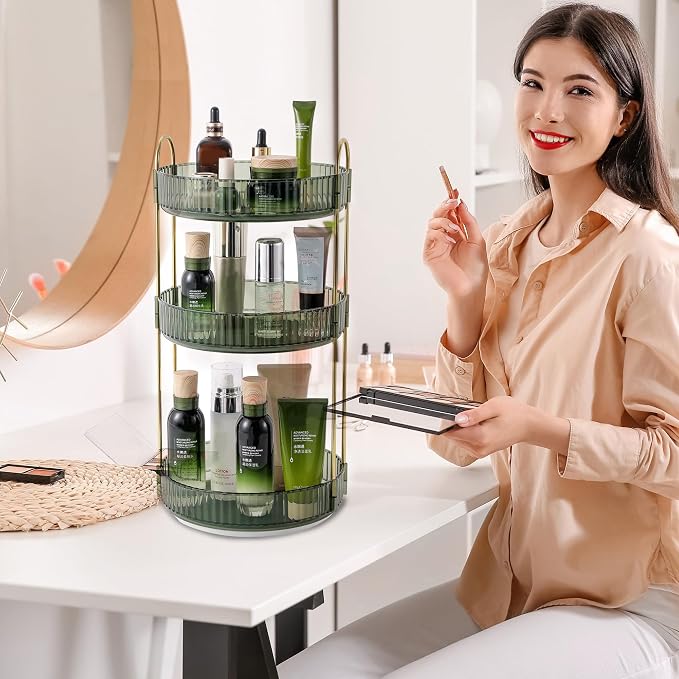 Rotating Makeup Organizer for Vanity, Perfume Skin Care Organizers Large - Image 6