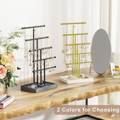 Love-KANKEI Jewelry Organizer Stand, 5 Tier Large Necklace Holder - Image 8