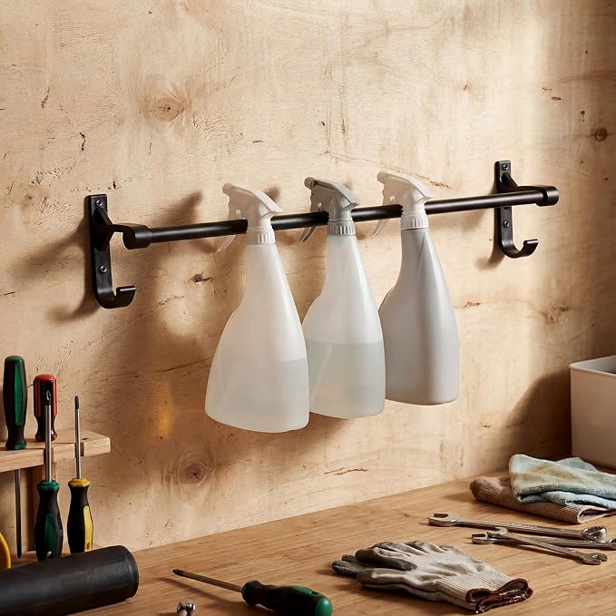 2 Pcs Spray Bottle Holder 6-8 Spray Bottle Organizer Displays Tool Wall Mount - Image 4