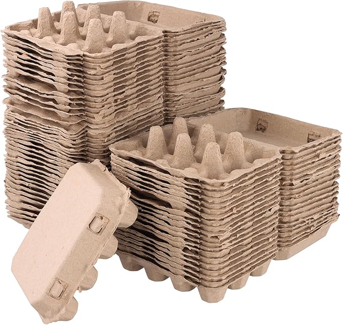 60 Pack 12 Count Quail Egg Cartons, Paper Pulp Quail Egg Holders, Bulk Quail by TAICHEUT