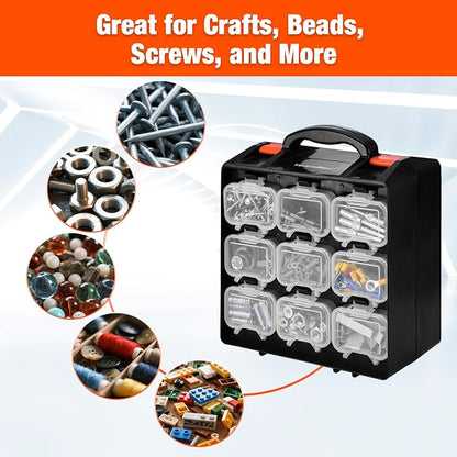 ValueMax Small Parts Organizer Box, Double-Sided Tool Box - Image 8