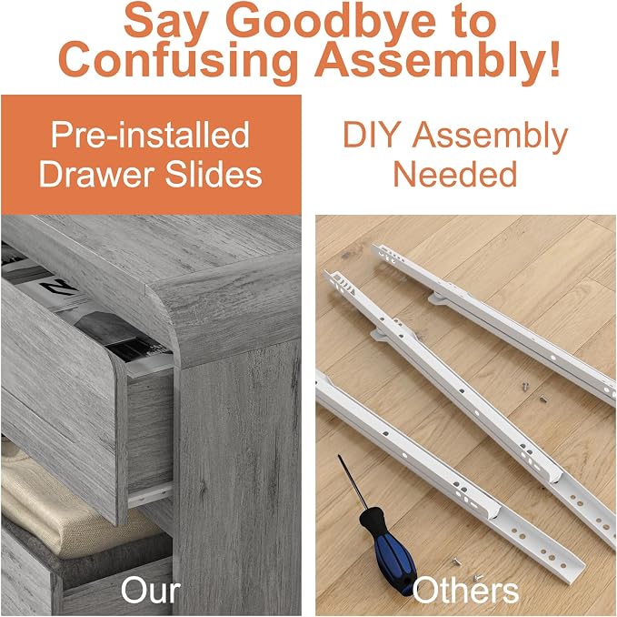 3 Drawer Dressers for Bedroom, Large Modern Dressers - Image 5