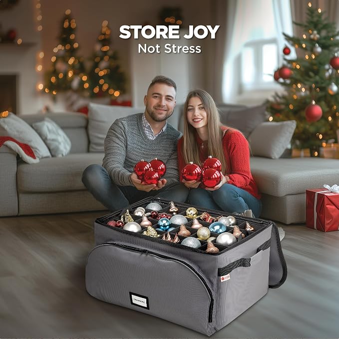 HOLDN’ STORAGE Premium Christmas Ornament Storage Box – Holds up to 72 4” - Image 3