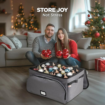 HOLDN’ STORAGE Premium Christmas Ornament Storage Box – Holds up to 72 4” - Image 3