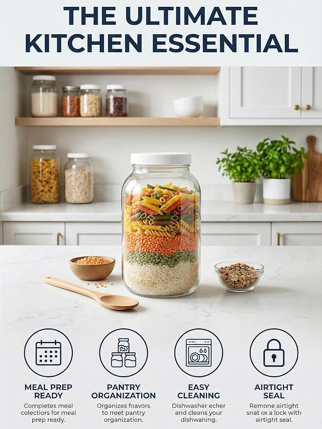 Sally's Organics Large 1 Gallon Glass Jars - Image 3