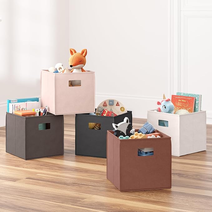 RiverRidge Kids 2pc Fabric Collapsible Storage Cube Organizers - Image 2