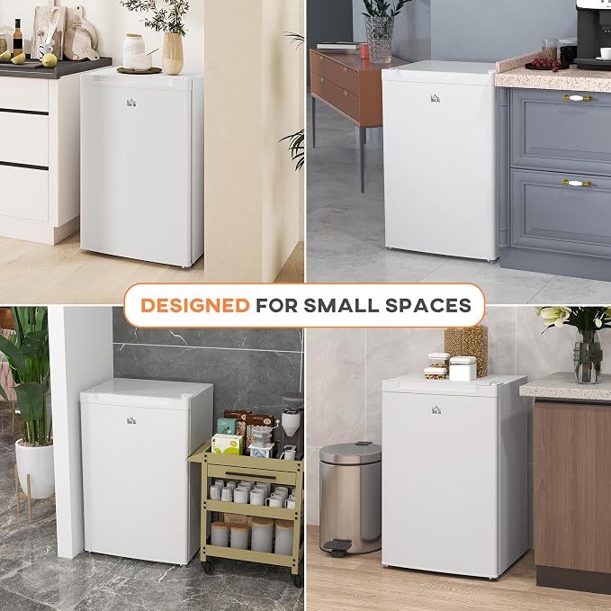 HOMCOM Mini Freezer Countertop, 3 Cu.Ft Compact Upright Freezer - Image 8