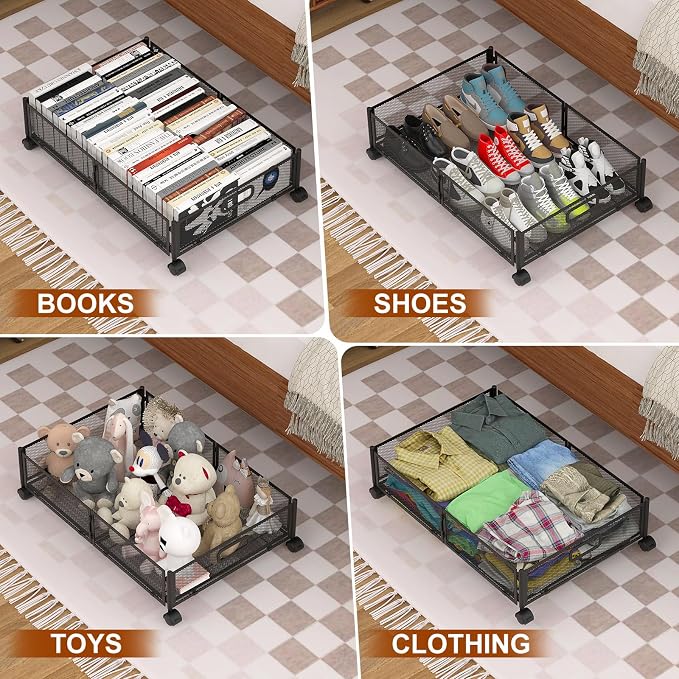 Under Bed Storage Containers, 2 Pack Foldable Underbed Storage Containers - Image 7