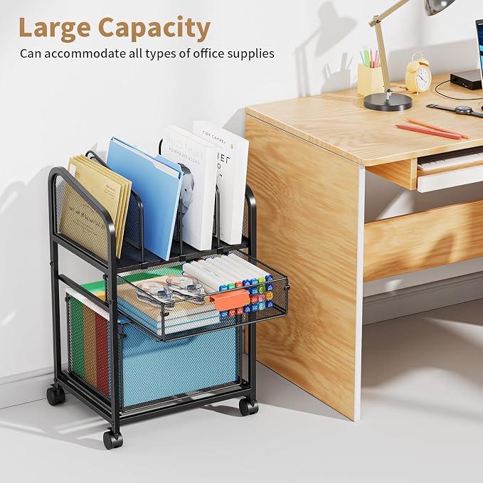 Marbrasse Rolling File Cart - Image 3