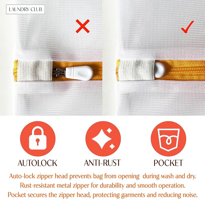 3 Pack Mesh Laundry Bags for Daily Essentials 16inx20in LAUNDRY CLUB® | Dryer - Image 4