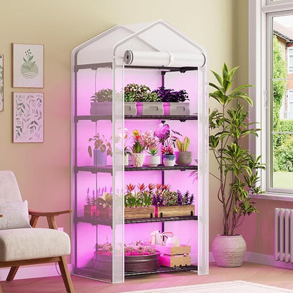 Superlele Mini Greenhouse with Grow Light, 4 Tier Greenhouse - Image 6