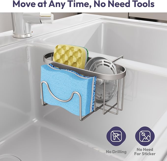 SWTYMIKI Sponge Holder for Kitchen Sink - Image 4