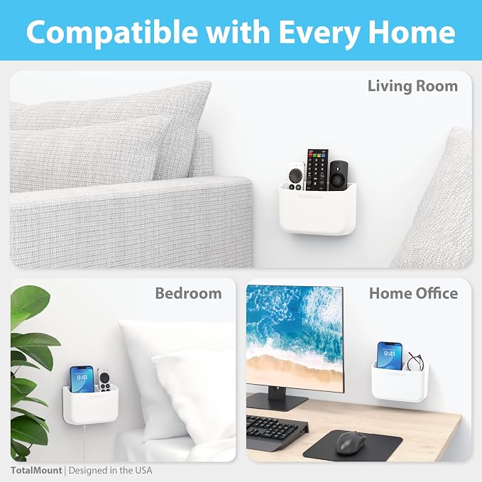 TotalMount Hole-Free Remote Holder – Eliminates Need to Drill Holes in Your Wall - Image 6