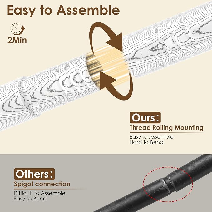 Closet Rod 17-63 Inches，1.3 Inch Diameter Heavy-Duty Adjustable Closet Rods - Image 5