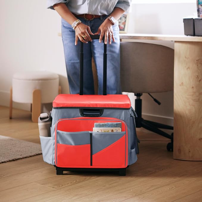 Mobile Utility Cart with Storage Organizer Bag, Rolling Cart - Image 9