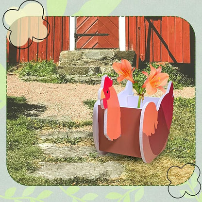 Hen Planter, Cute Animal Shape Flower Planters, Plant Pots - Image 5
