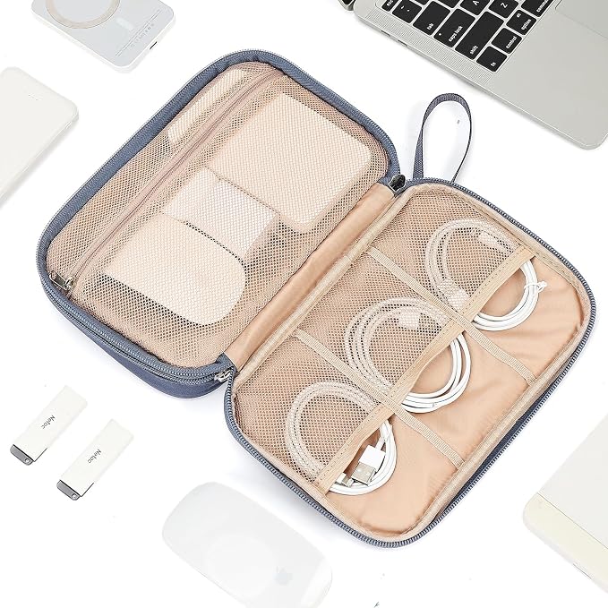 NISHEL Travel Cord Organizer Case, Double Layers Tech Electronic Bag, Essentials - Image 7