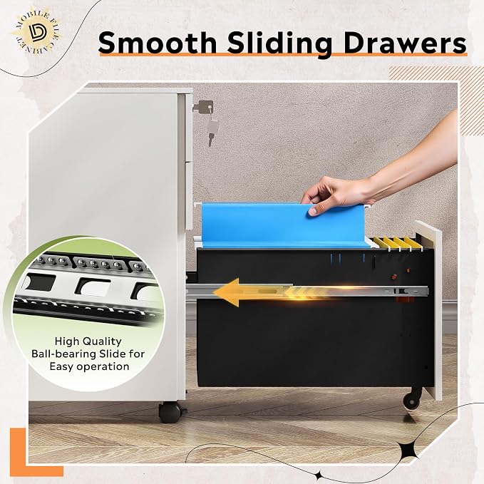 DEVAISE 3-Drawer Metal File Cabinet - Image 7