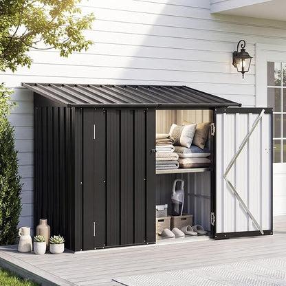 Aoxun Outdoor Storage Cabinet, 35 Cu.Ft Metal Storage Shed - Image 3