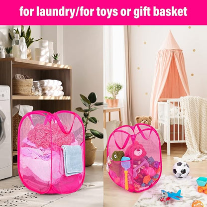BATTOO Deluxe Strong Mesh Pop up Laundry Hamper Basket - Image 5