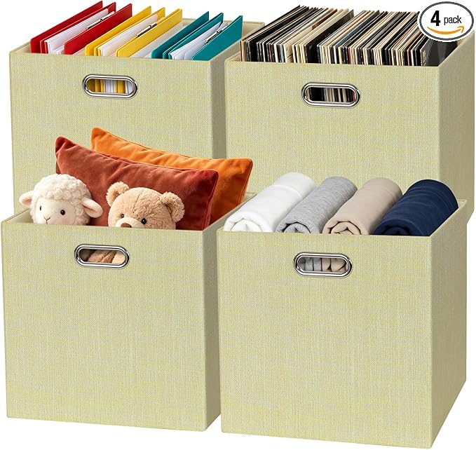 Posprica Foldable Storage Bins, 13×13×13 Storage Cubes Boxes Baskets Containers by Posprica