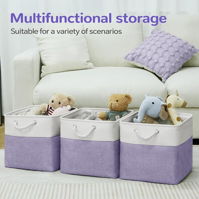 12x12 Inch Foldable Fabric Cube Storage Bins - Image 5