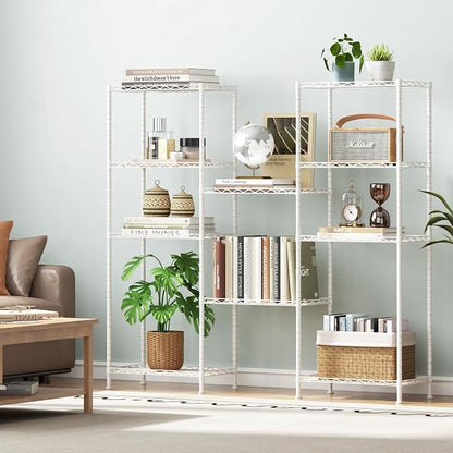 HOMEFORT 5-Shelving Unit, Adjustable Wire Shelving, Metal Wire Shelf Rack - Image 6