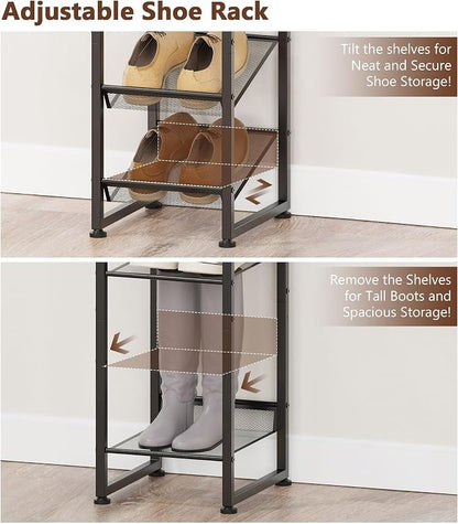 6 Tiers Vertical Shoe Rack, Corner Shoe Storage Organizer, Narrow Shoe Tower - Image 7