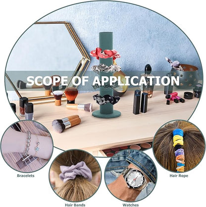 Velvet Vertical Tower Scrunchie Holder Stand Hair Tie Organizer Headband - Image 6